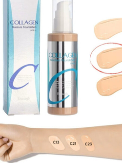 Тональный крем для лица увлажняющий с коллагеном ENOUGH Collagen Moisture Foundation SPF15, тон 21, 100 мл.