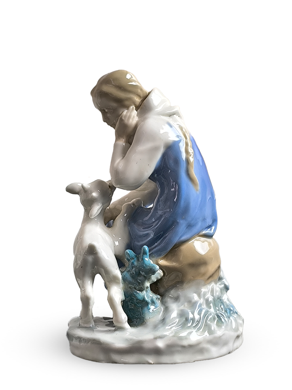 Фарфоровая статуэтка "Сестрица Алёнушка с козлёнком" ЛЗФИ