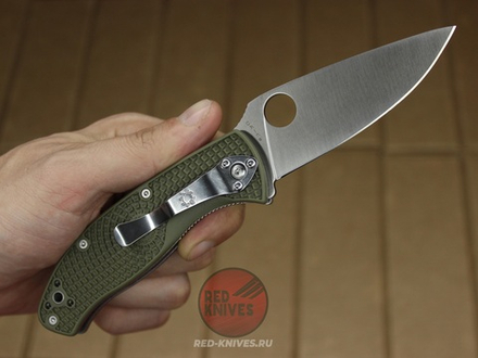 Нож Spyderco Tenacious LTW - зел. рук., белый клинок RK-413