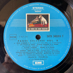 Винтажная виниловая пластинка LP Franck Pourcel Et Son Grand Orchestre Pages Celebres Vol. 4 (Франция 1968)