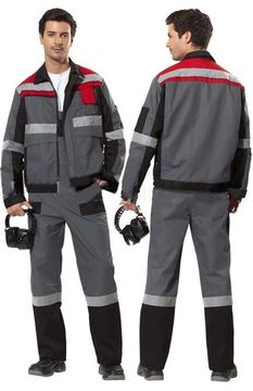 Куртка "Виват" (серый/черный/красный)