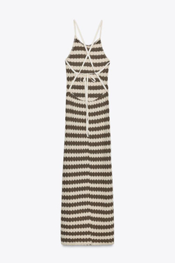 ZARA ПЛАТЬЕ МИДИ В ПОЛОСКУ, ПОЛОСКИ