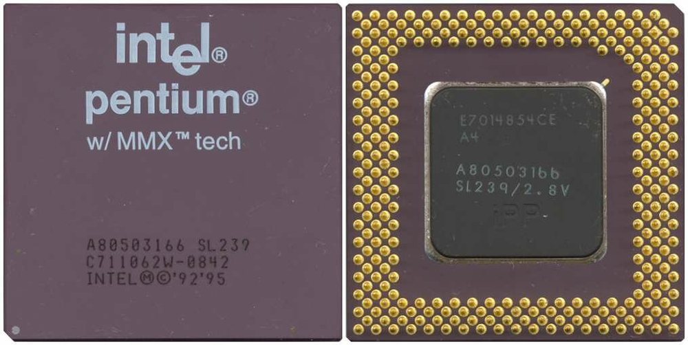 Процессор Intel Pentium MMX A80503166 SL239, для настольных ретро ПК