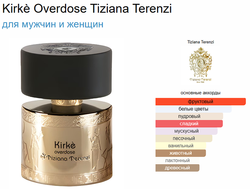 Kirkè Overdose Tiziana Terenzi 100 ml (duty free парфюмерия)