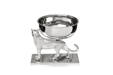 Чаша декоративная 26х18х19см Garda Decor Леопард хром