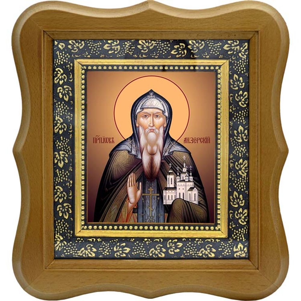 Иов (в схиме Иисус) Анзерский преподобный. Икона на холсте.