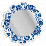 Зеркало фигурное Гжель 139