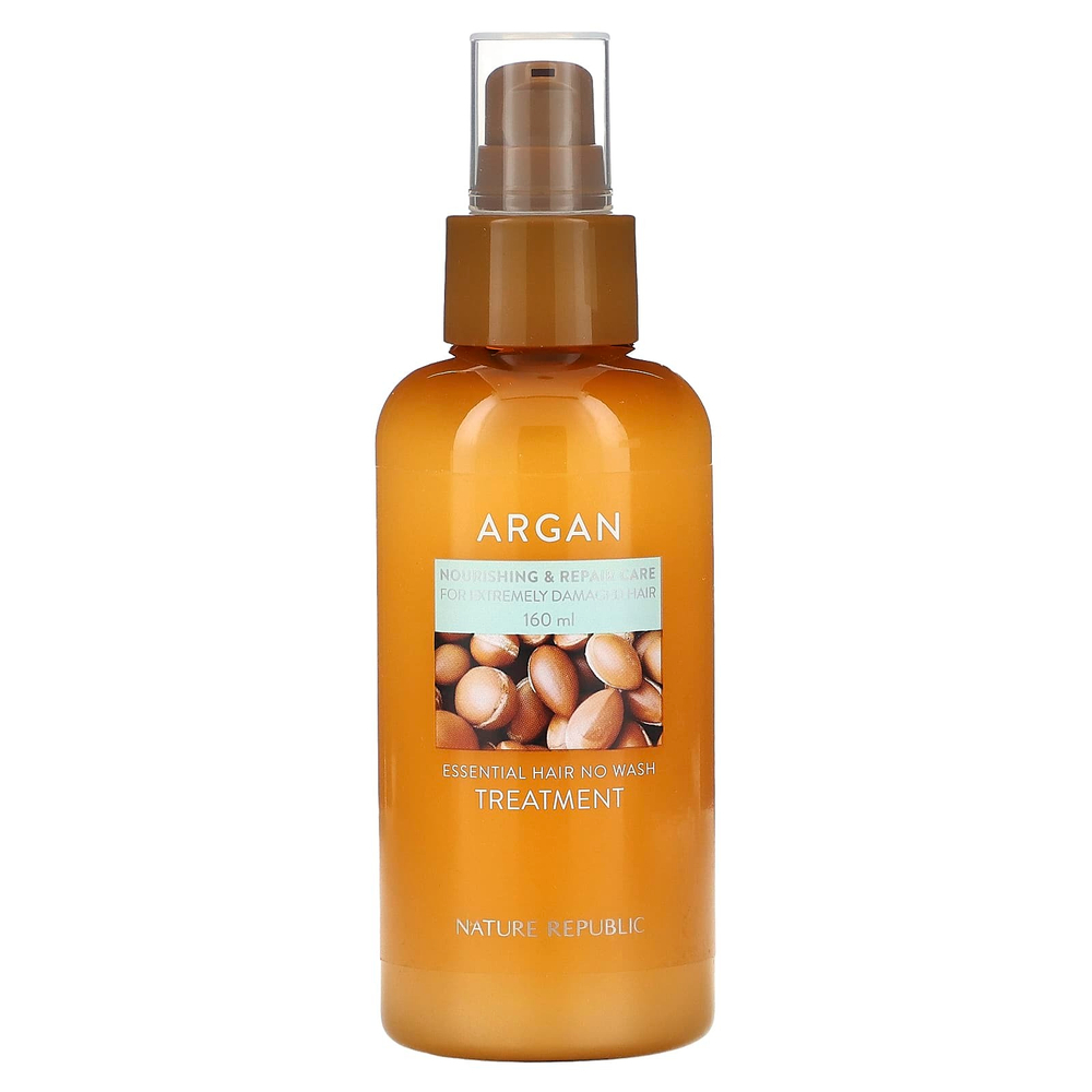 Nature Republic, Argan Essential, средство для волос, не мыть, 160 мл (5,41 жидк. унц.)