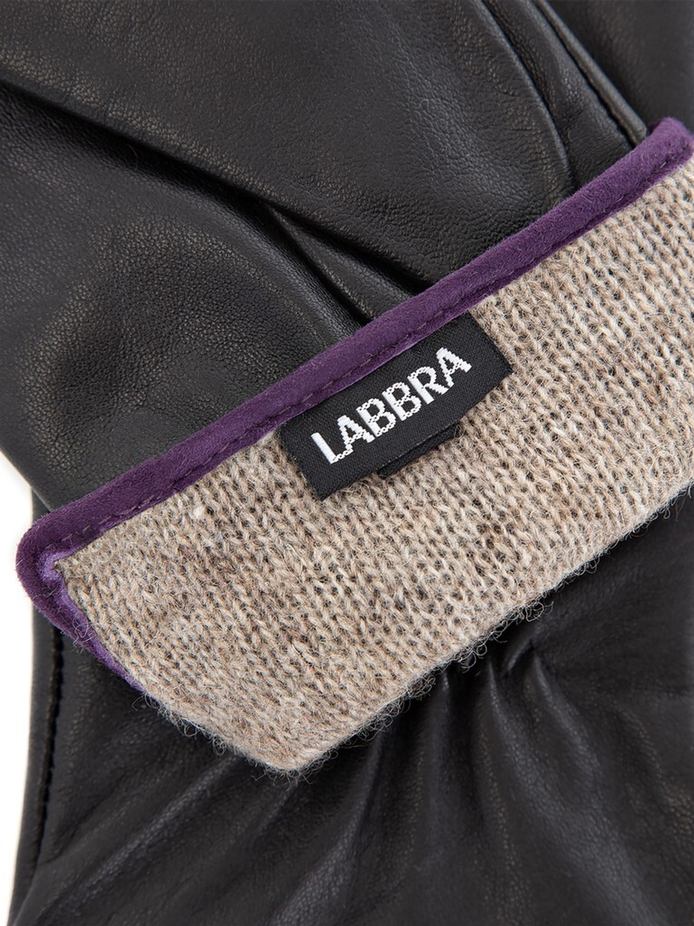 Перчатки п/ш LB-0209, черный/фиолетовый