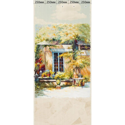 Ламинированная панель ПВХ ВЕК с цифровой печатью Лен Серый - Ранняя Осень 2700х250мм