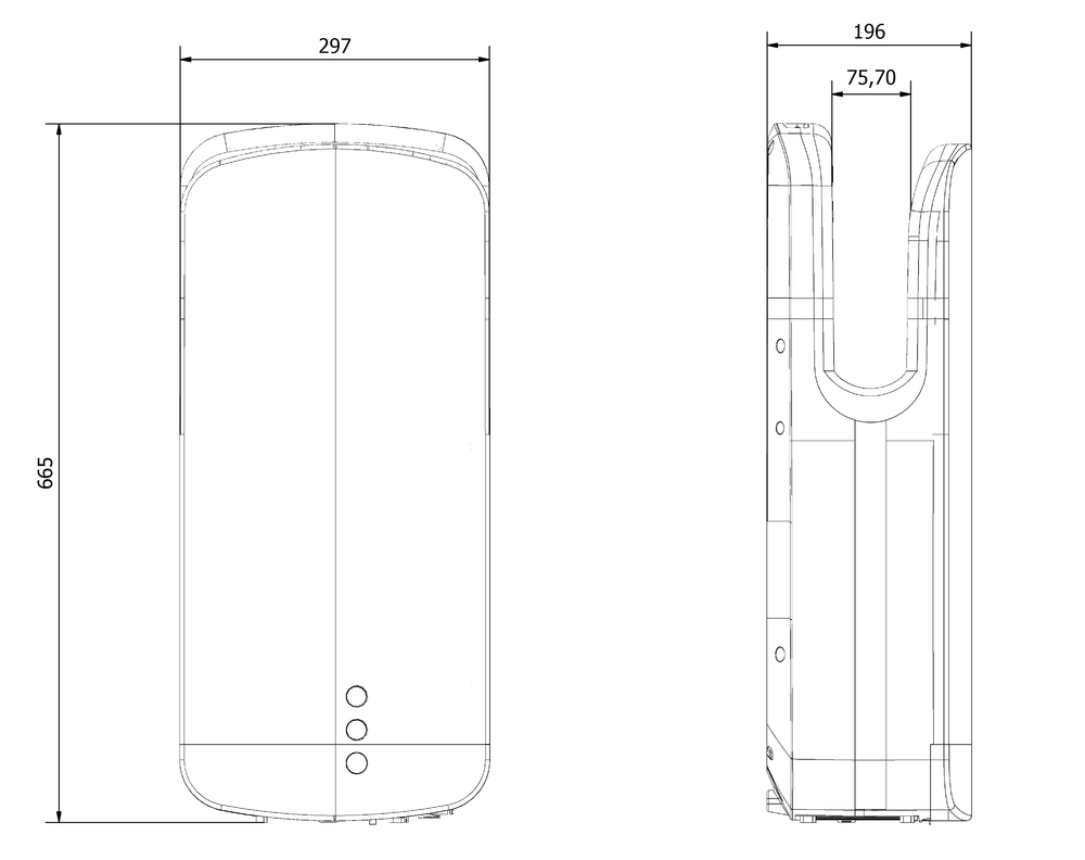 Сушилка погружная 1650 W ABS EVO-JET NOFER 01350.W белый