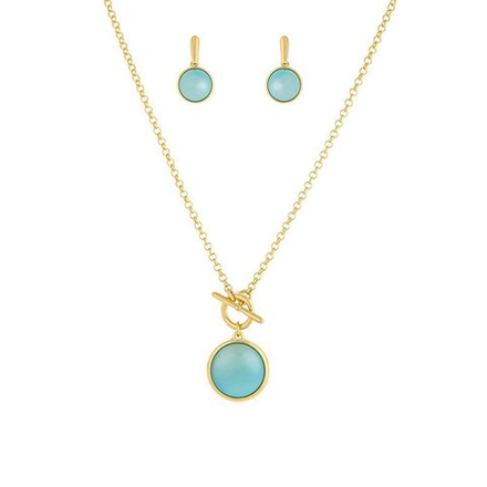 Комплект Possebon Pearl Blue Sky Agate S1560.21 BL/G