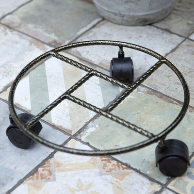 Подставка для цветов на колесиках "Квадрат" малая D=33см М0000024