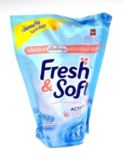 Кондиционер для белья  "Blue Fresh" (Morning Kiss) (мяг.уп.) LION "Essence Fresh & Soft" 500/550мл