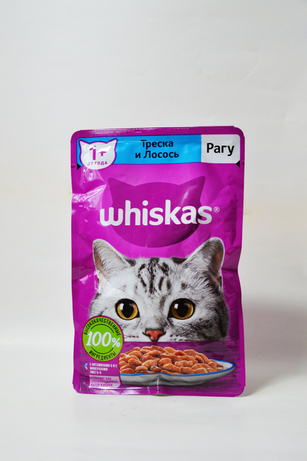 Корм для кошек Whiskas треска и лосось 75г