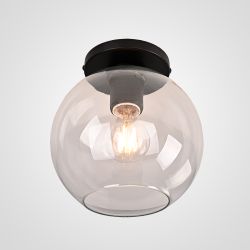Потолочный Светильник Rh Utilitaire Globe Shade Flushmount Black By Imperiumloft