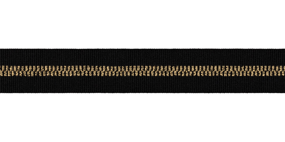 Лента отделочная, р.90292,  25 мм  черн.-зол.
