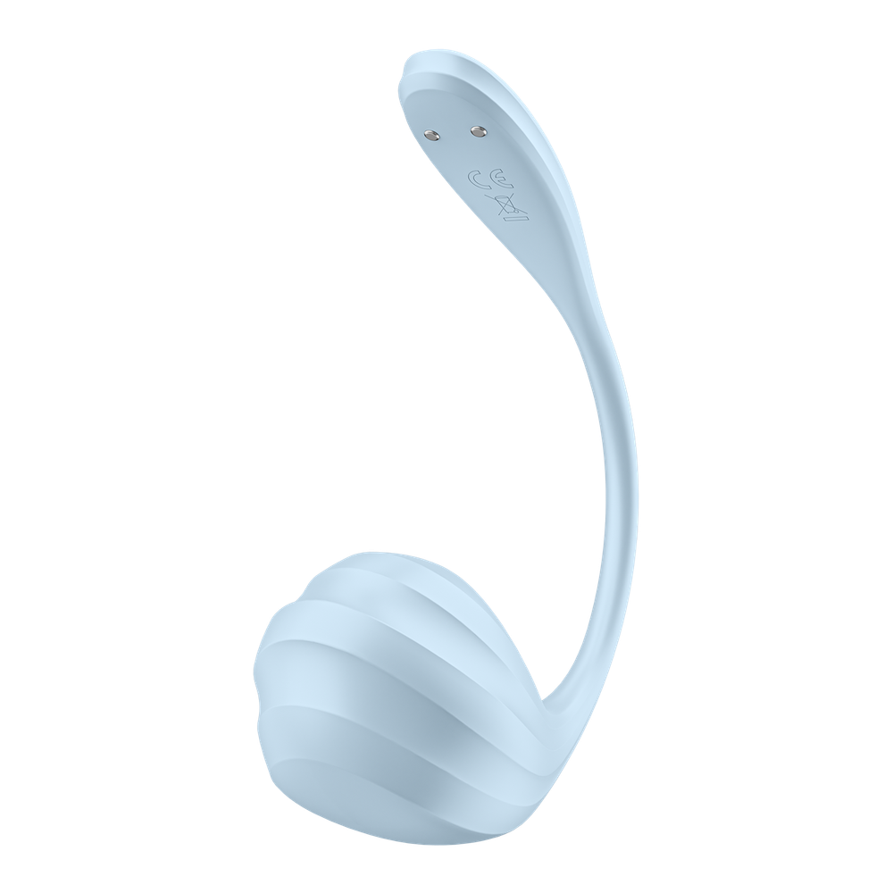 Виброяйцо Satisfyer Smooth Petal, голубой