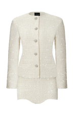 “Sparkling tweed” Жакет из твида с длинным рукавом