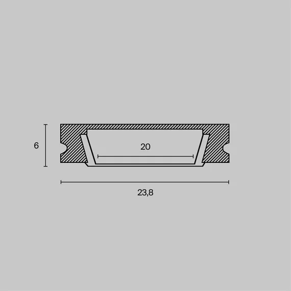 Алюминиевый профиль накладной 24x6 (Серебро, 2 м), ALM002S-2M Led Strip alm002s-2m