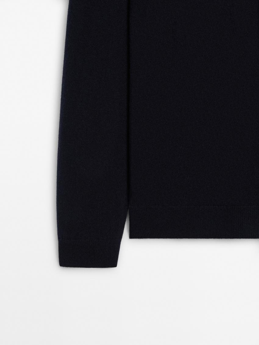 Massimo Dutti Свитер из смесовой шерсти, темно-синий