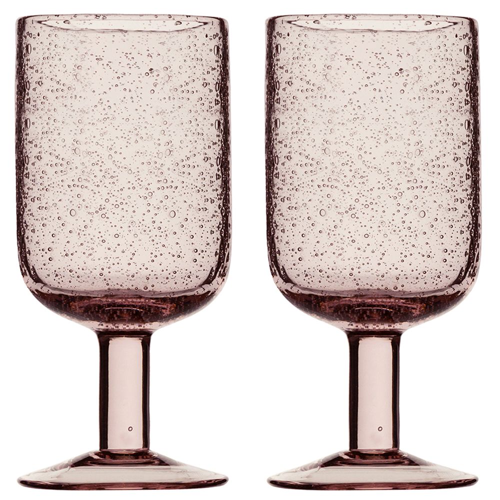 Набор бокалов для вина Flowi, 410 мл, розовые, 2 шт.