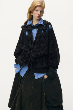 H&M - Glenn Martens Вязаный кардиган, черный