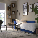 2-местный диван-кровать - IKEA SKÖNABÄCK/СКОНАБАК ИКЕА, синий