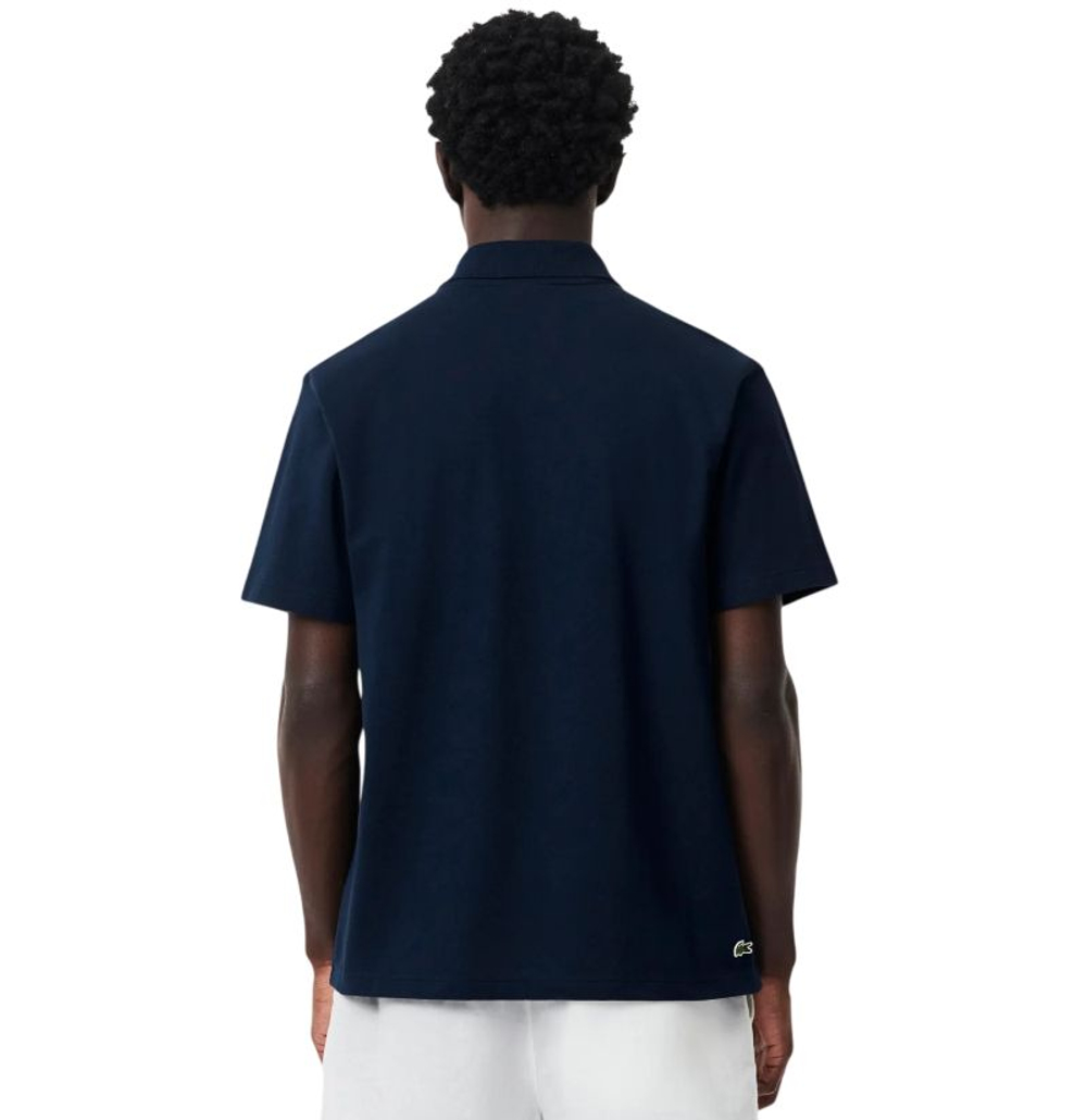 Теннисное поло Lacoste Roland-Garros Edition Petit Pique - navy blue
