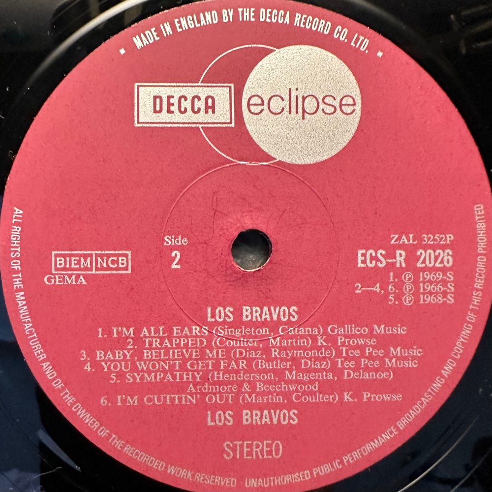 Los Bravos - Los Bravos (Англия 1970г.)
