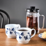 Набор кружек IKEA ENTUSIASM (ЕНТУСИАСМ), Синий, Белый, 500 мл, 2 шт