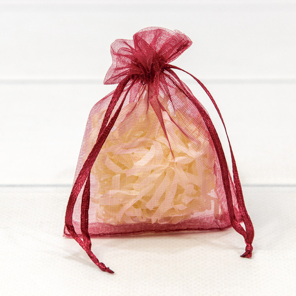 Мешочек 7х9см Органза (Бордовый)