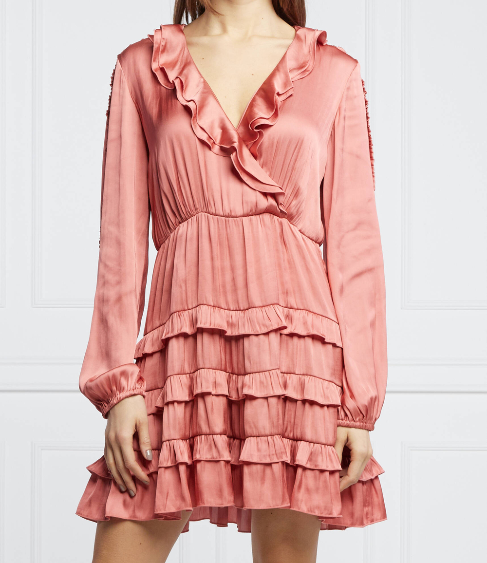 сатиновое платье ardea Pinko - лососевый(1G173P Y7UW)