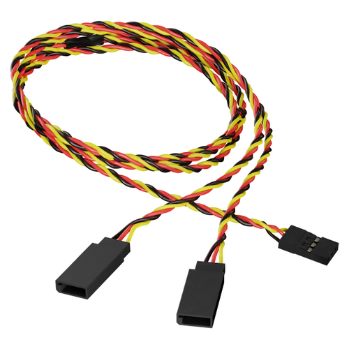 3-Pos TJC8 Servo Y-Harness (Single MH-FC to Dual FH-MC, 600mm Length)