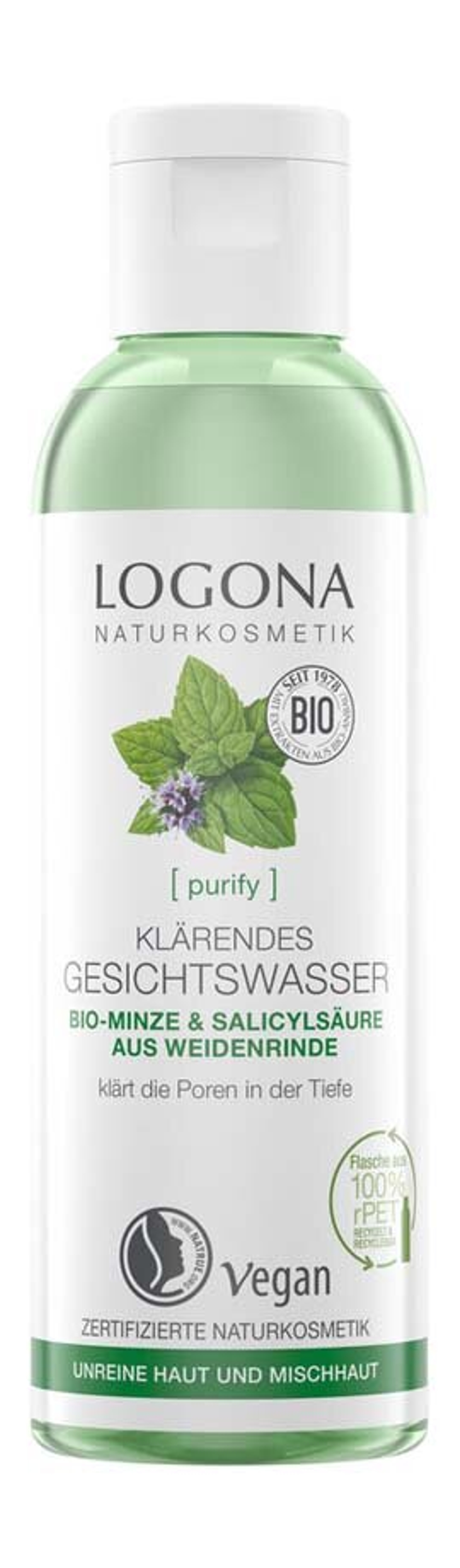 Очищающий тоник для лица Logona с мятным ароматом, 125 мл