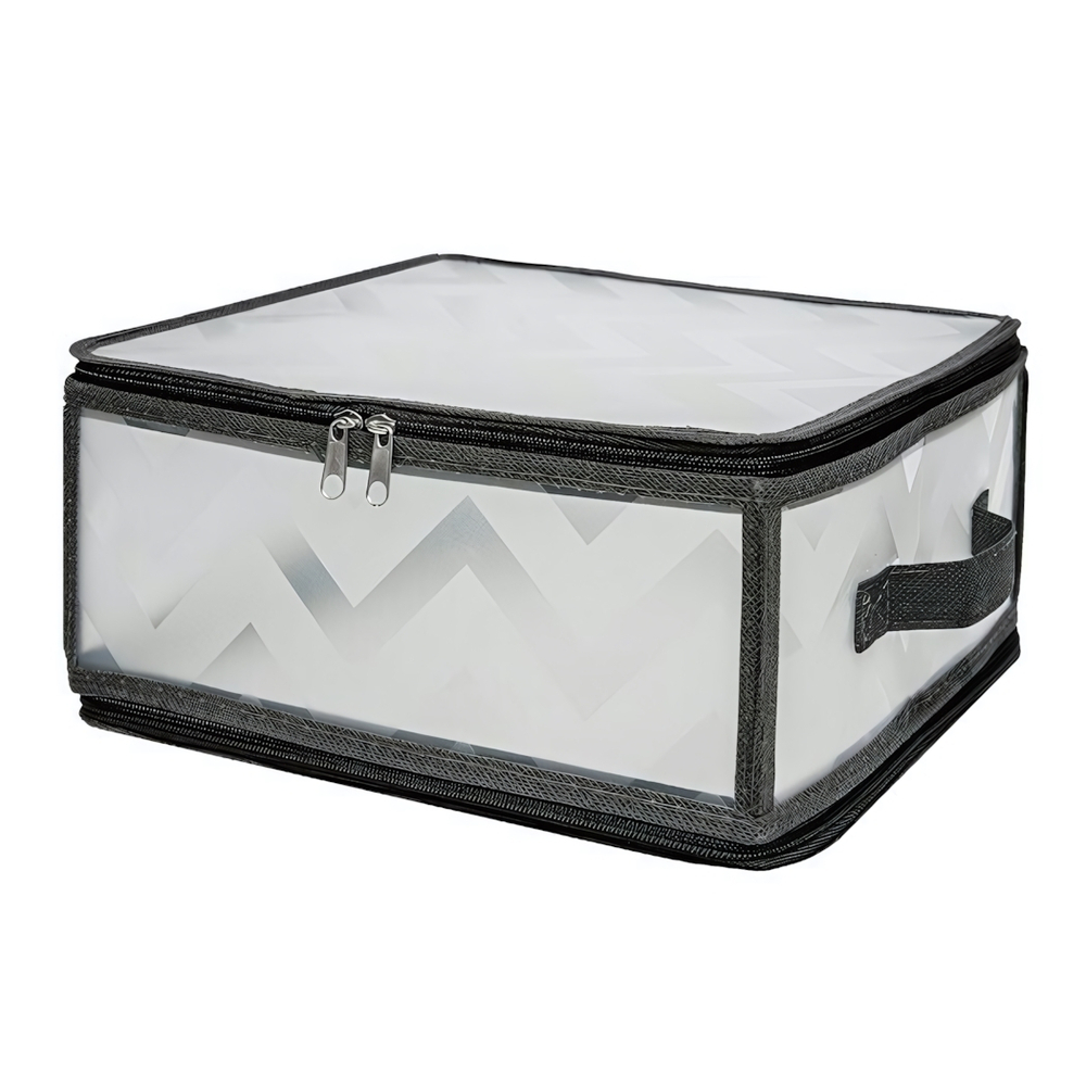 Короб складной на молнии "Зигзаг", Д300 Ш280 В150, серый