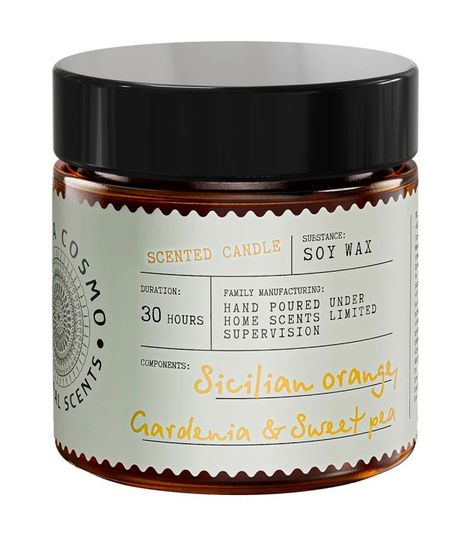 Апельсин гардения и душистый горошек, ароматическая свеча, Eteria cosmo