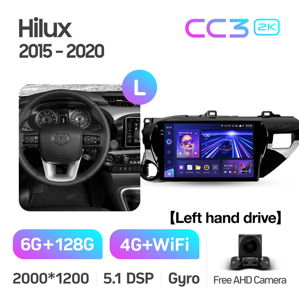 Teyes CC3 2K 10,2"для Toyota Hilux 2015-2020