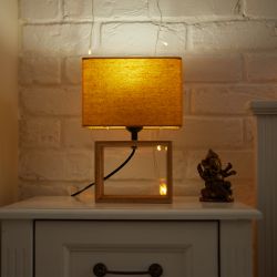 UML-B401 E27 ORANGE-WOOD Светильник настольный декоративный под лампу Е27. 40W. Механический выключатель. Оранжевый. ТМ Uniel