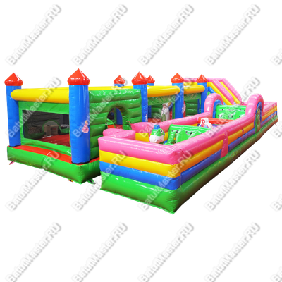 Надувной батут "Замок героев", 7*5*3,5 м