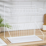 Сушилка для посуды универсальная с поддоном белая 38,5*38,5*24см