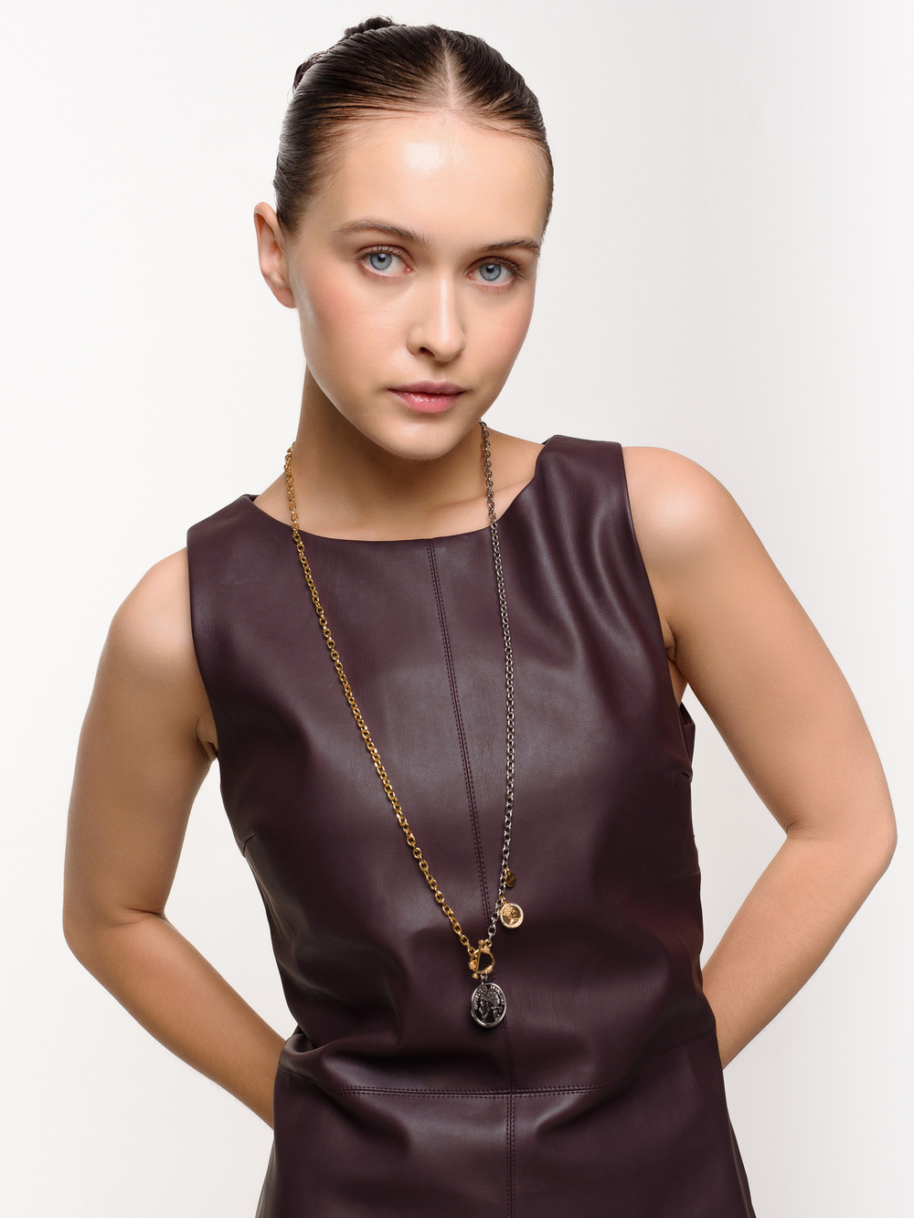 Колье "Coin black soul" Bicolor