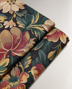 Zara Home - Простыня с изображением цветов, темно-синий, 290x280 см