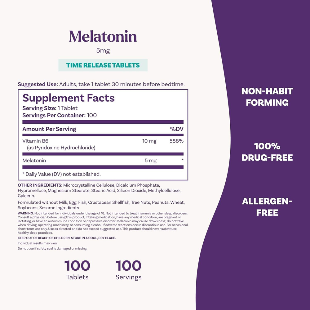 Антиоксидант Natrol Melatonin 5 мг 100 таблеток