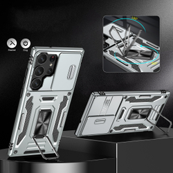 Чехол Safe Case с кольцом и защитой камеры для Samsung Galaxy S25 Ultra