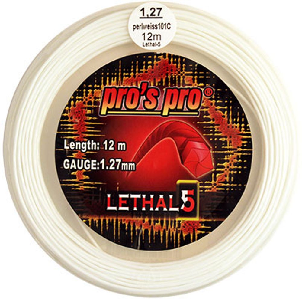 Струны теннисные Pro&#39;s Pro Lethal 5 (12 m) - white