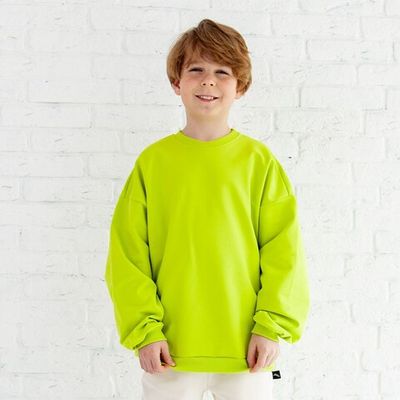 Oversized sweatshirt for teens - LIME