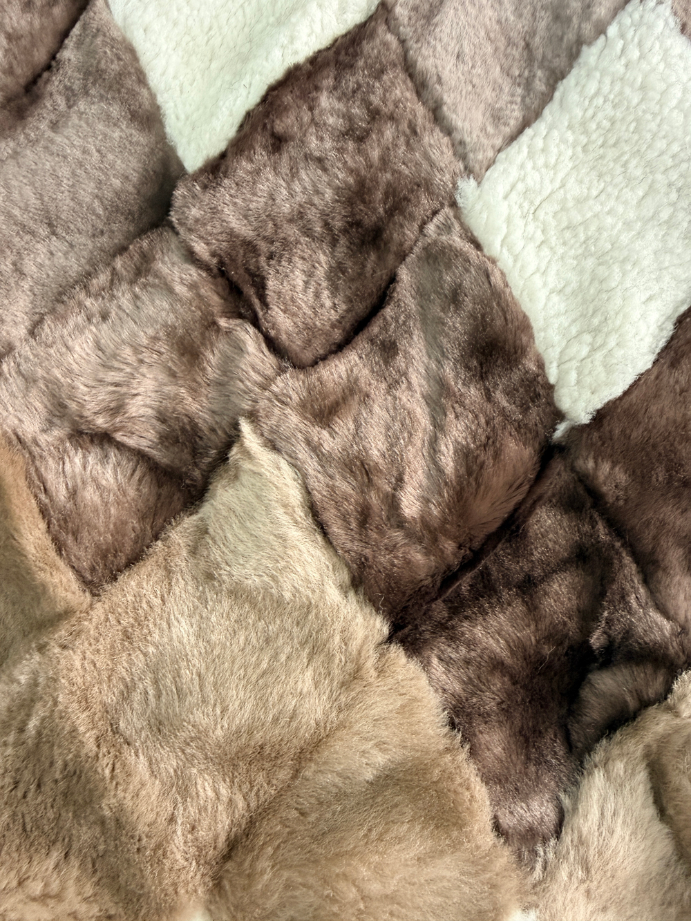 Покрывало меховое ковер из шкуры овчины