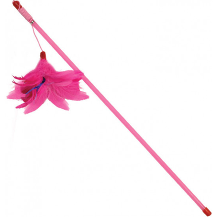 Игрушка для кошек Triol Удочка-дразнилка Розовые перья