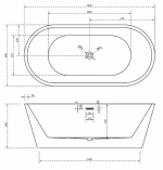 Акриловая ванна ABBER AB9203-1.5